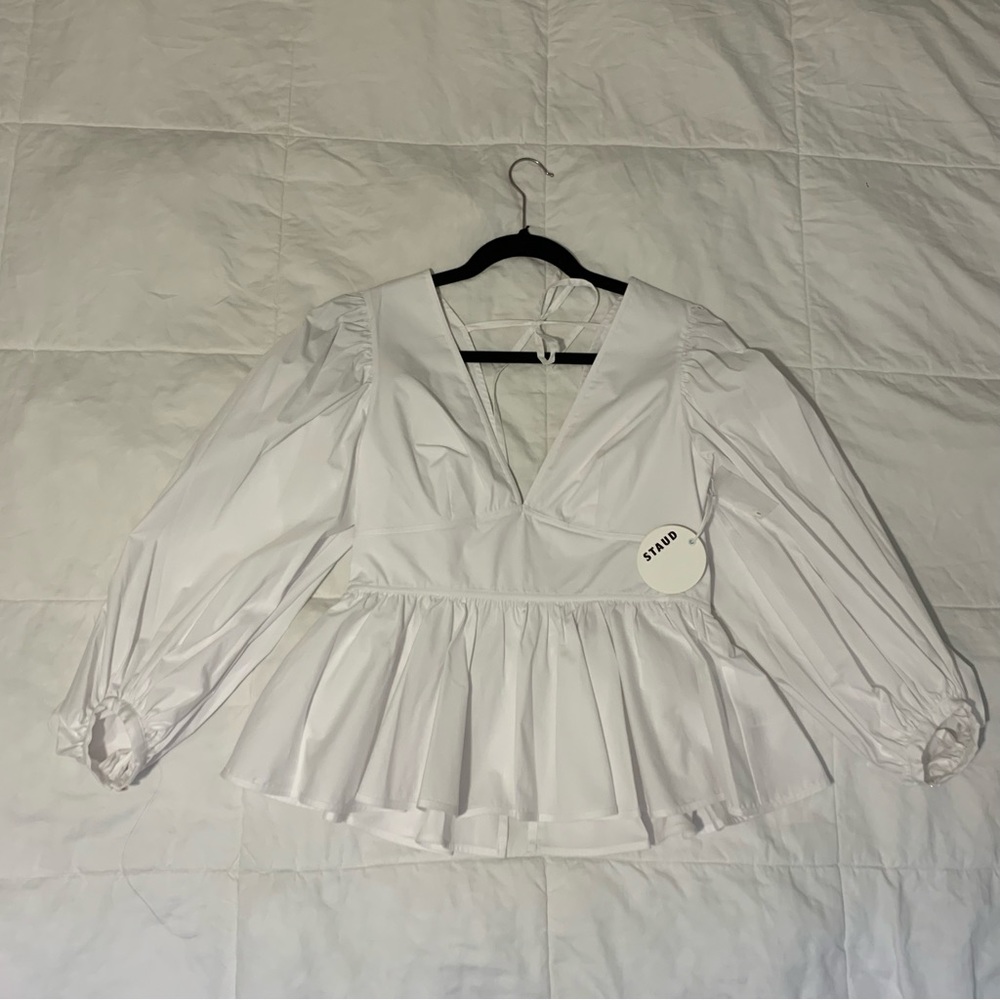 Staud Cotton Poplin Blouse